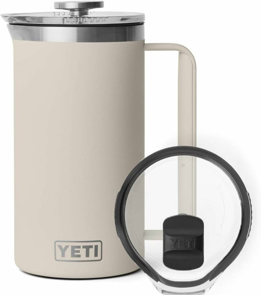 YETI Rambler 34 Oz French Press with MagSlider Lid - Insulated Stainless Steel Coffee Maker, Cape Taupe