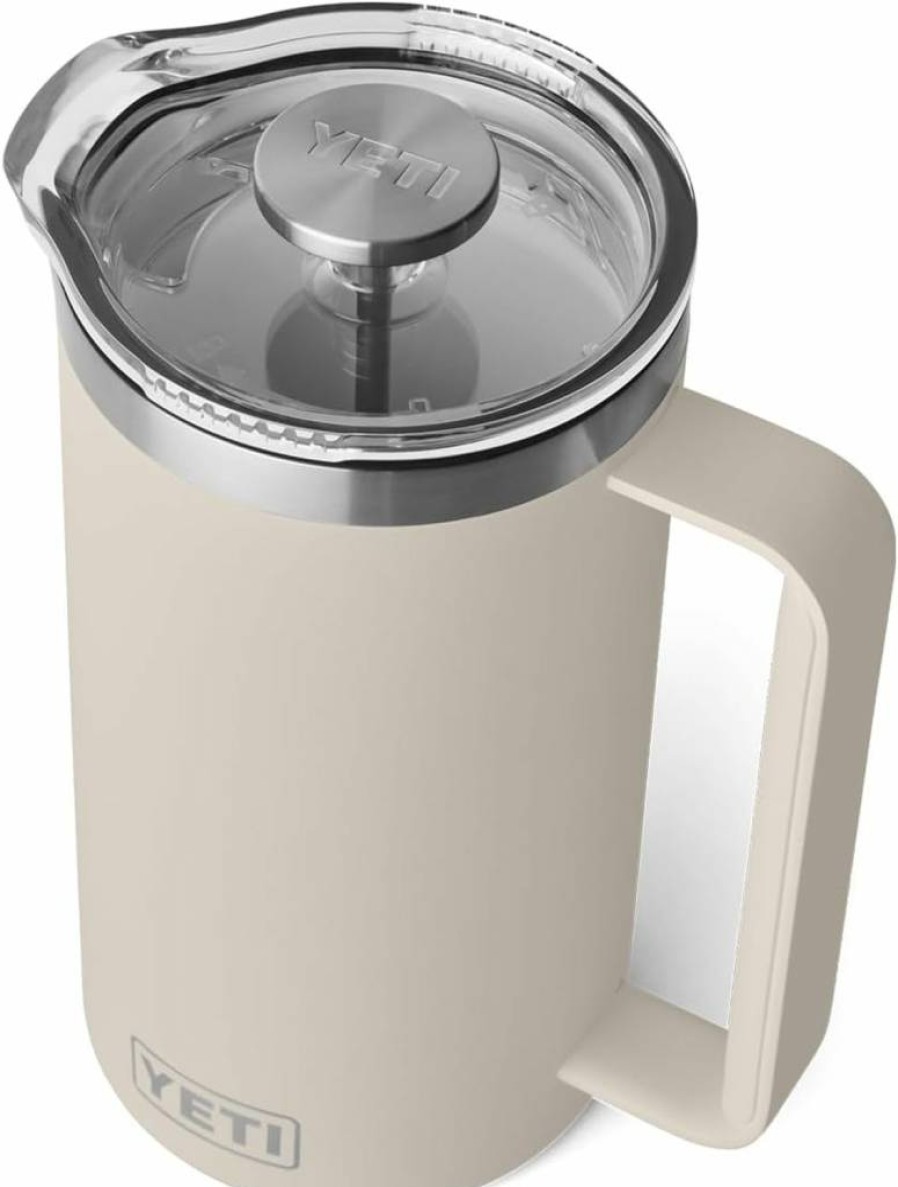 YETI Rambler 34 Oz French Press with MagSlider Lid - Insulated Stainless Steel Coffee Maker, Cape Taupe