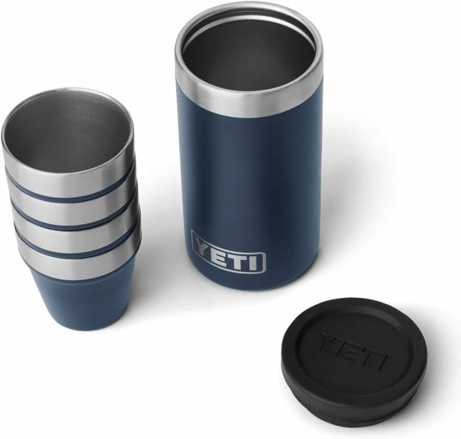 YETI Rambler 4-Pack Shot Glasses with Insulated Carrying Case for Ultimate Portability