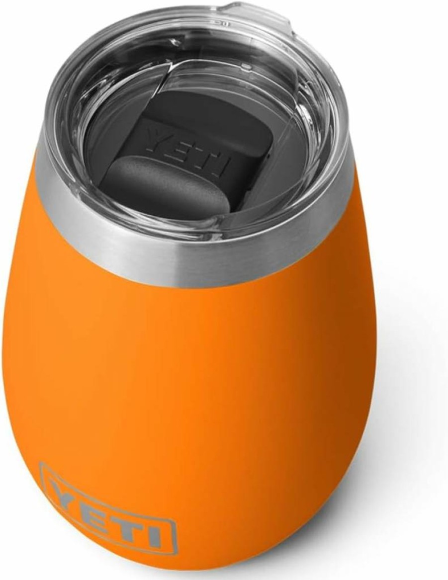YETI Rambler 10 Oz Stainless Steel Wine Tumbler with MagSlider Lid - Vacuum Insulated for Hot & Cold Drinks