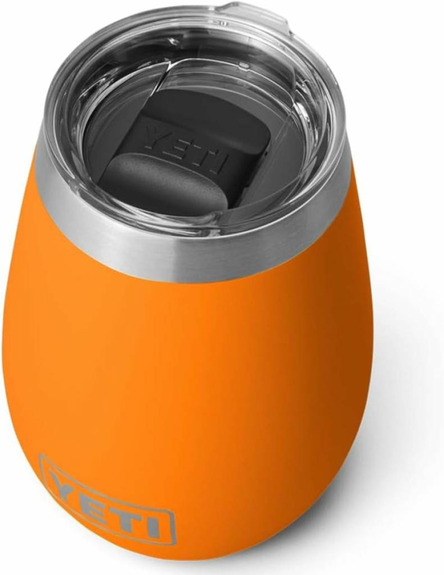 YETI Rambler 10 Oz Stainless Steel Wine Tumbler with MagSlider Lid - Vacuum Insulated, Leak-Proof, Double-Wall Insulation for Hot & Cold Drinks