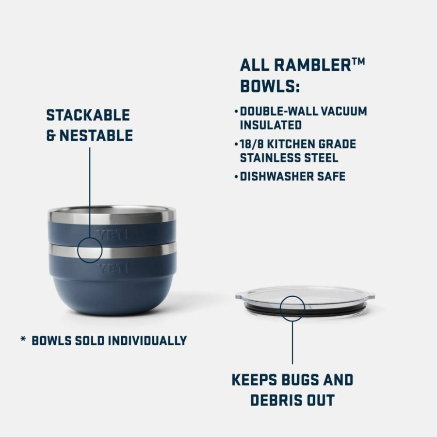 YETI Rambler 4.5 Quart Vacuum Insulated Stainless Steel Bowl with Lid - Stackable, Nestable, Cape Taupe
