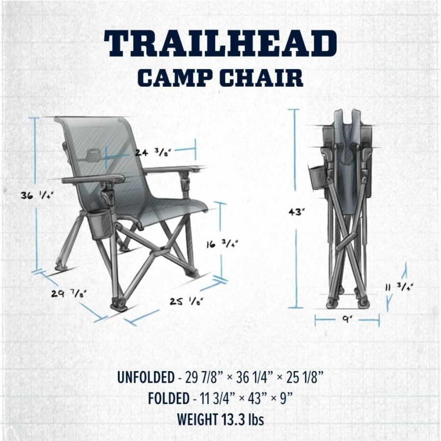 YETI Trailhead Collapsible Camping Chair - Portable Folding Outdoor Chair for Camping, Hiking, and Backpacking