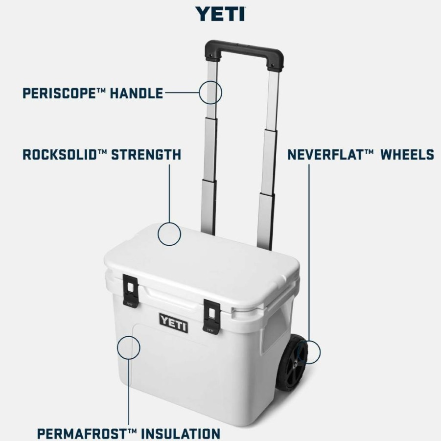 YETI Roadie 32 Wheeled Cooler - Heavy-Duty Rolling Cooler with Superior Ice Retention for Outdoor Adventures