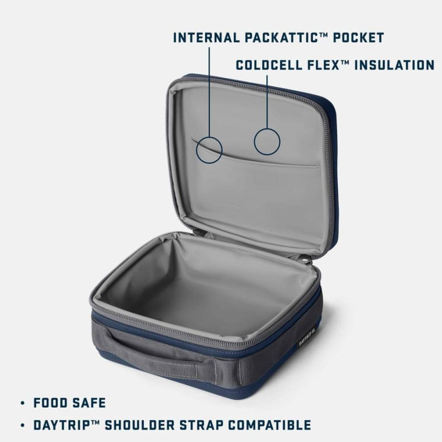 YETI Daytrip 3L Insulated Lunch Box - Charcoal, Leak-Proof, Portable Cooler for Work or Outdoor Adventures