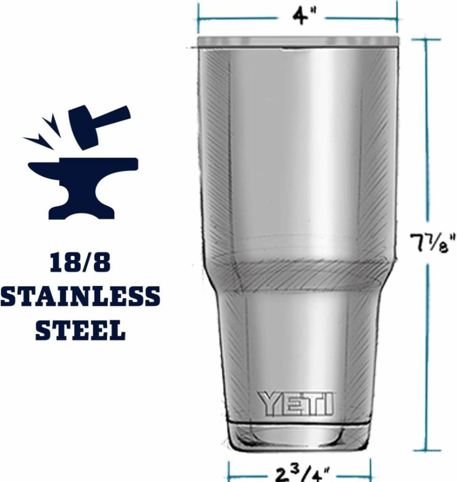 YETI Rambler 30 Oz Stainless Steel Vacuum Insulated Tumbler with MagSlider Lid - Ultramarine Violet Color