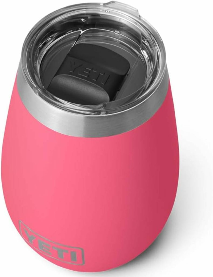 YETI 10 Oz Wine Tumblers & 20 Oz Cocktail Shaker Set in Tropical Pink - Premium Barware Collection