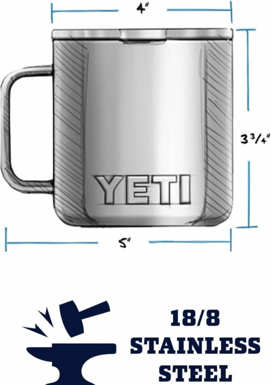 YETI Rambler 14 Oz Stainless Steel Vacuum Insulated Travel Mug with MagSlider Lid