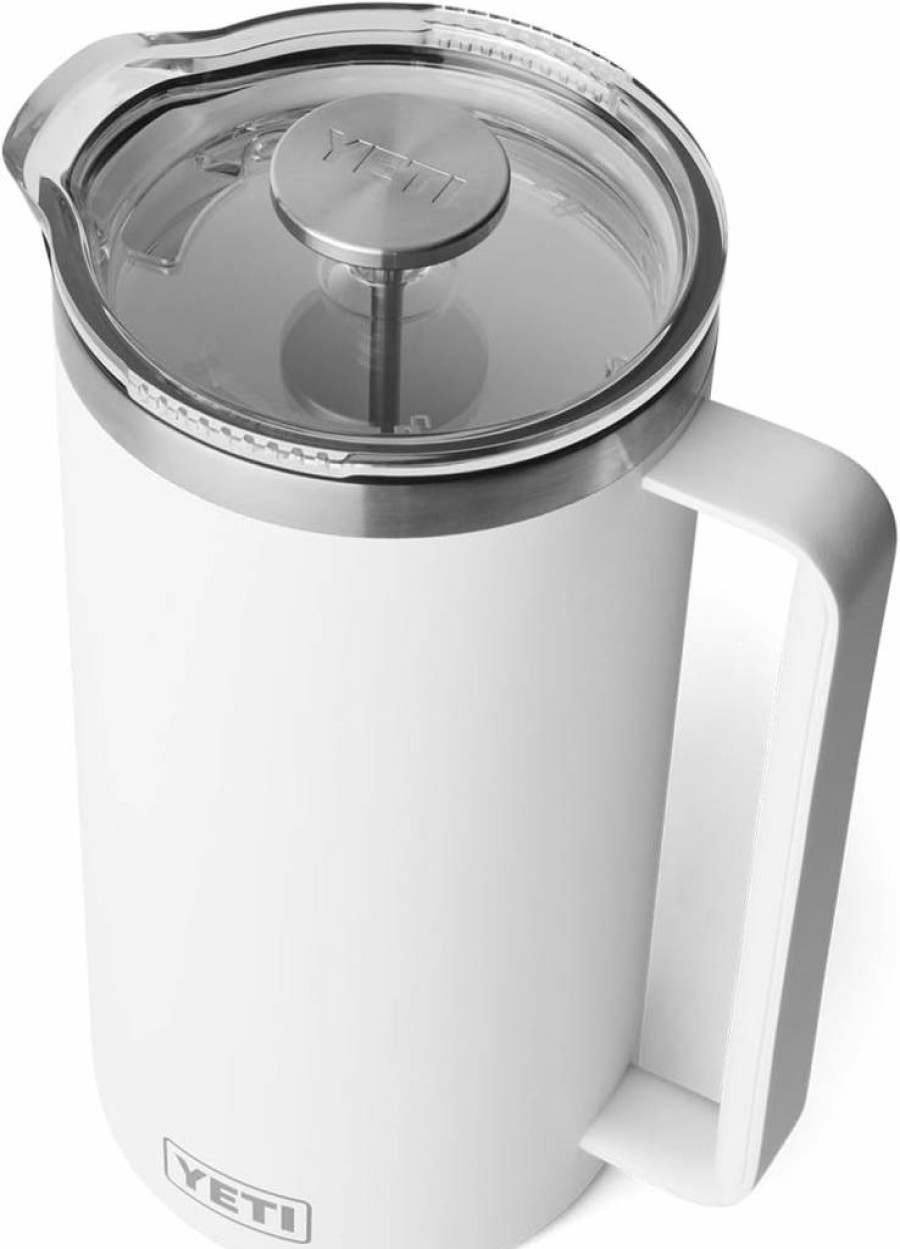 YETI Rambler French Press Coffee Maker with GroundsControl Filter – Insulated Stainless Steel Travel Mug for Hot Brews On The Go