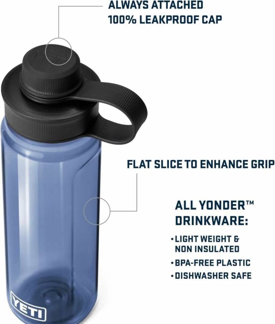 YETI Yonder Water Bottle - Lightweight, Leakproof, BPA-Free with Tether Cap for Outdoor Adventures
