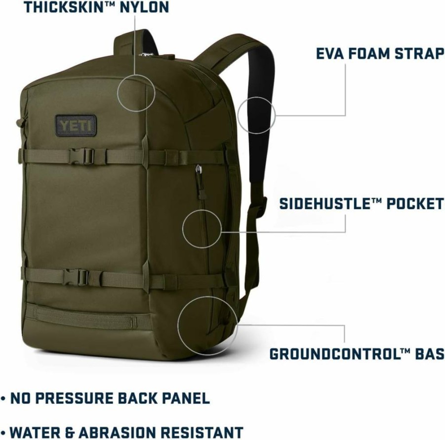 YETI Crossroads Backpack - Durable, Water-Resistant Hiking & Travel Backpack for Outdoor Adventures
