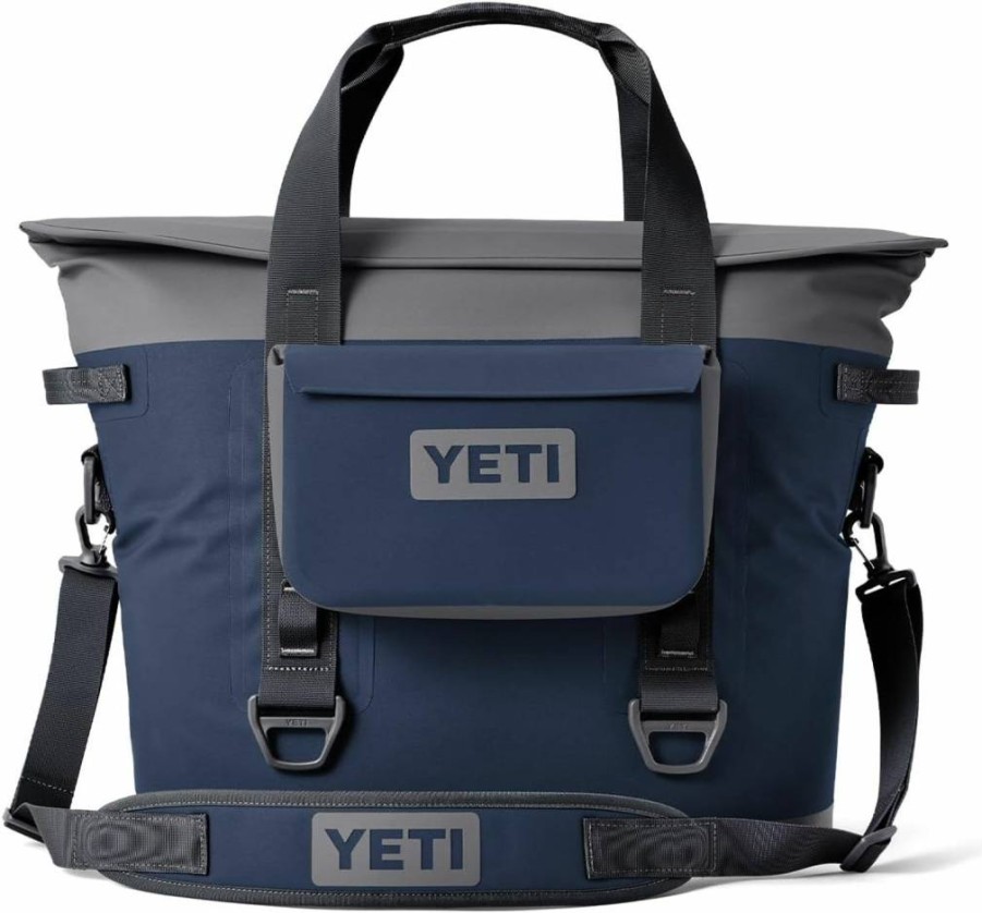 YETI Hopper M30 Soft Cooler with 3L Sidekick Waterproof Dry Bag Bundle in Navy Blue