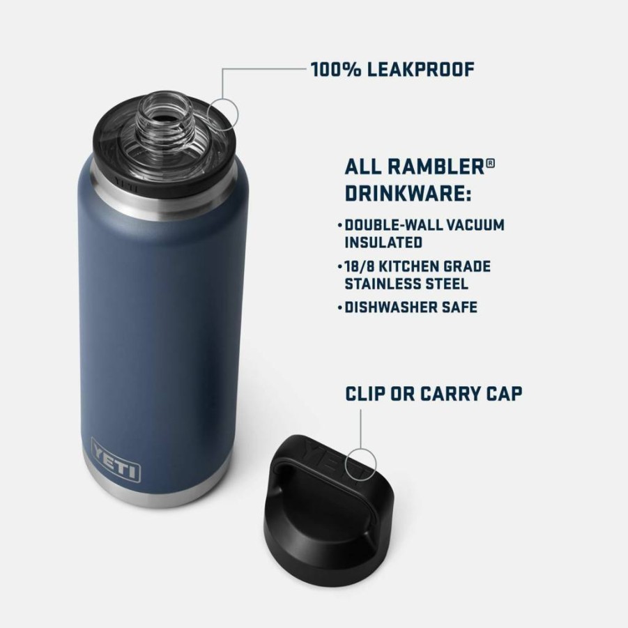 YETI Rambler 36 Oz Stainless Steel Water Bottle with Chug Cap - Vacuum Insulated, Leakproof, BPA-Free
