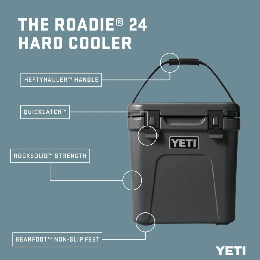 YETI Roadie 24 Hard Cooler - Premium Portable Cooler for Outdoor Adventures