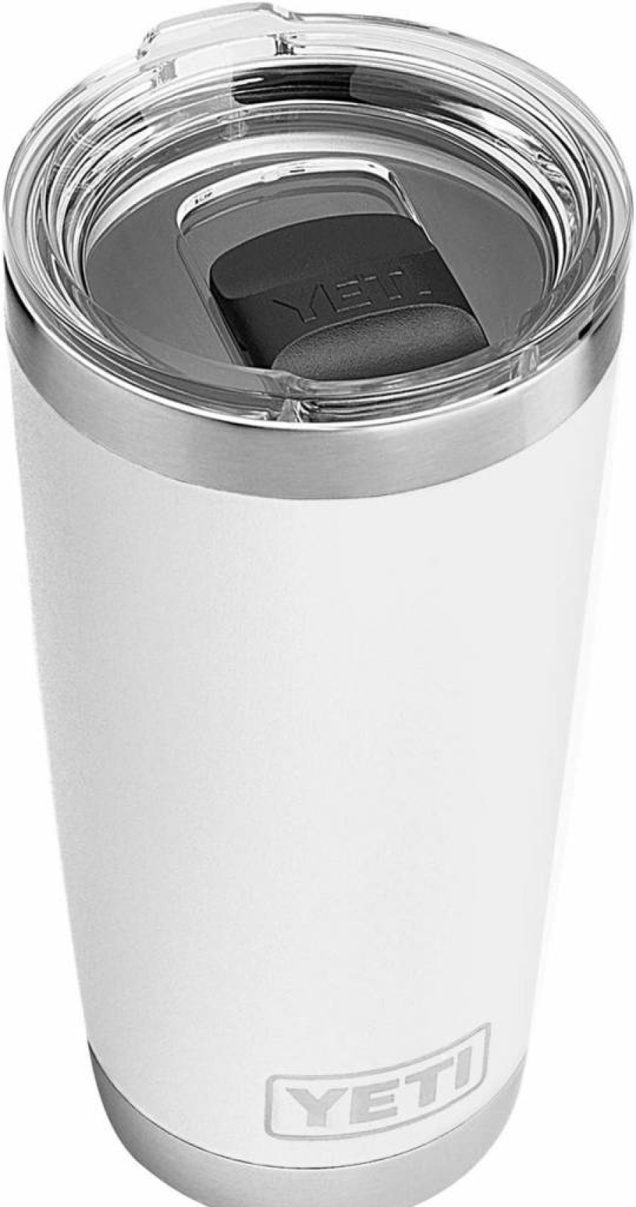 YETI 20 Oz Rambler Tumbler with Cocktail Shaker Lid - Insulated Stainless Steel Travel Mug, White