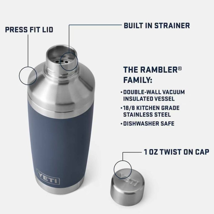 YETI Rambler 20oz Stainless Steel Vacuum Insulated Cocktail Shaker - Rescue Red