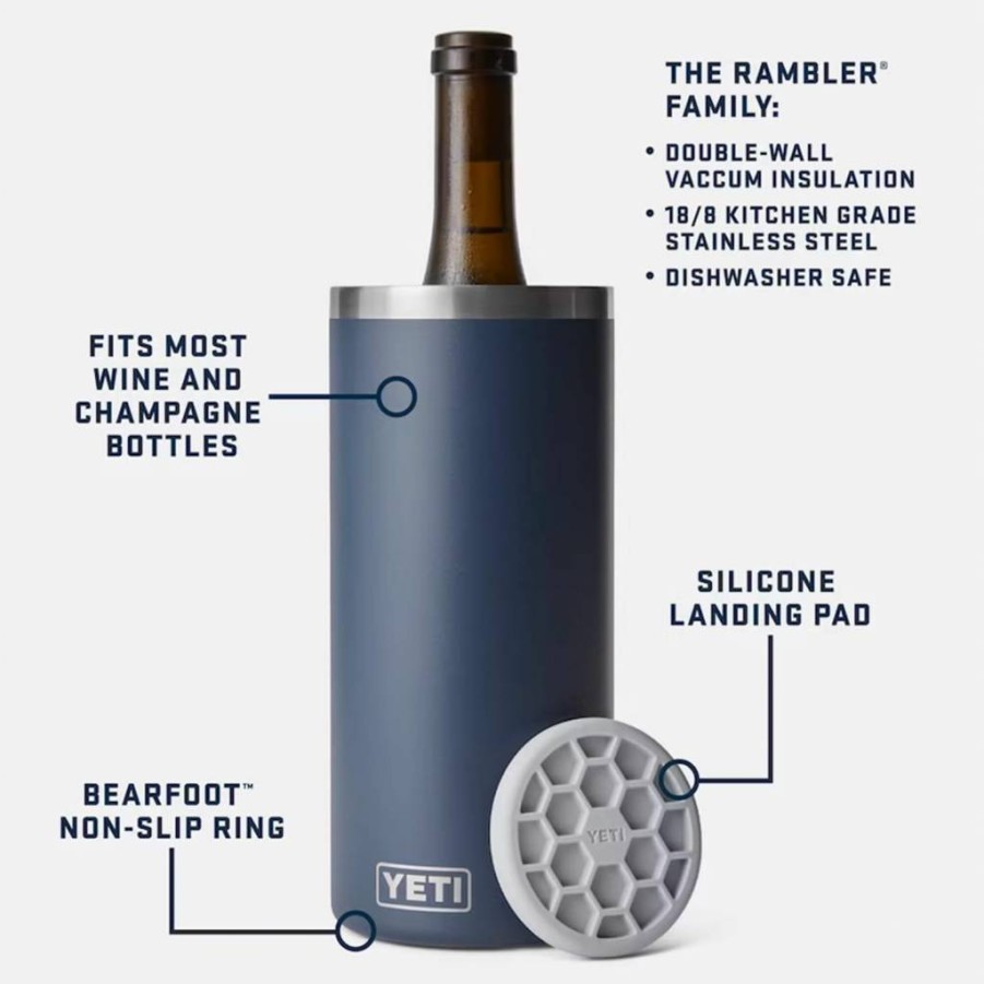 YETI Rambler Wine Chiller – Insulated Stainless Steel Bottle Cooler for Most Wines
