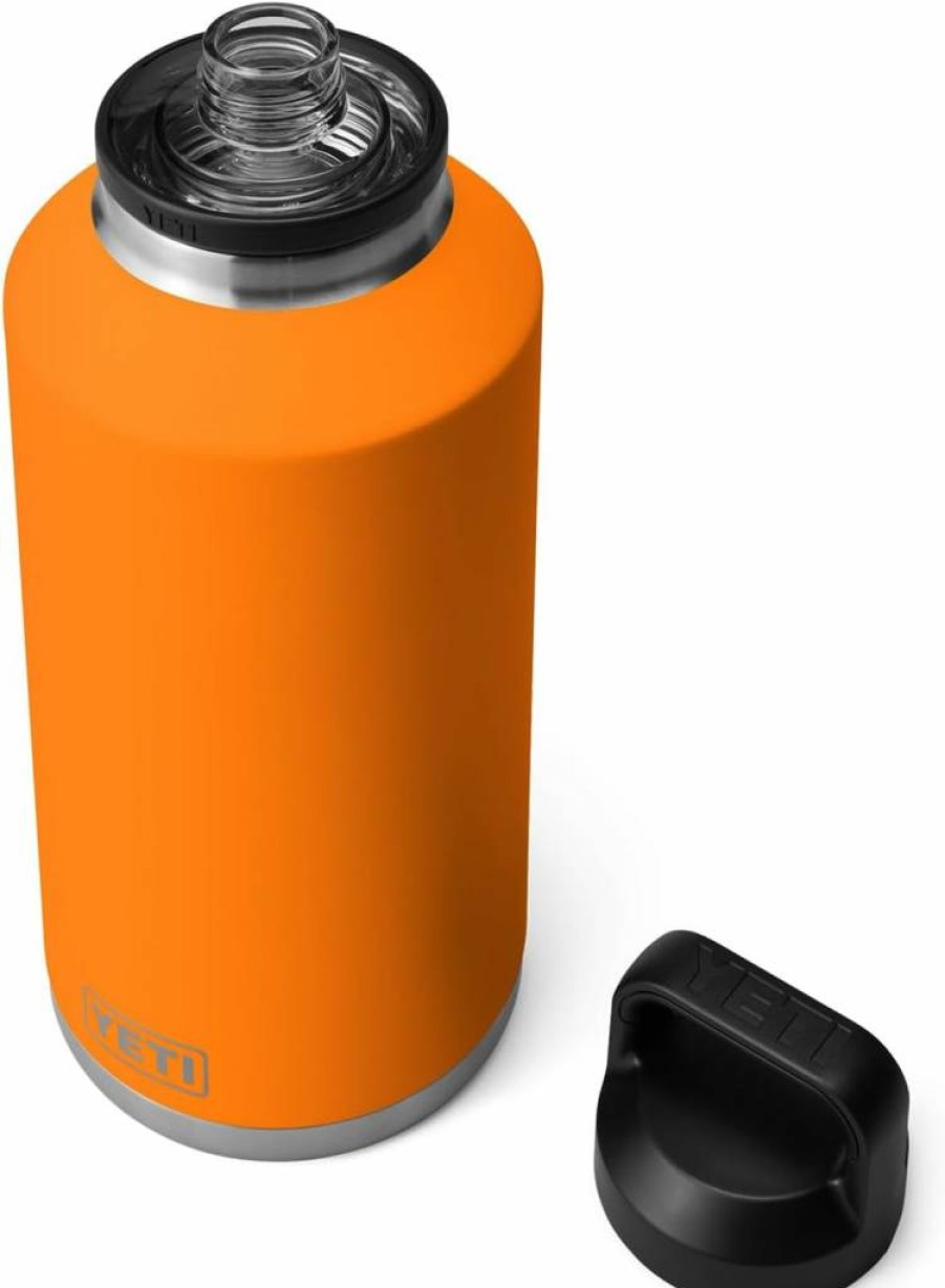 YETI Rambler 64 Oz Stainless Steel Water Bottle with Chug Cap - Vacuum Insulated, Leakproof, Low Country Peach Color