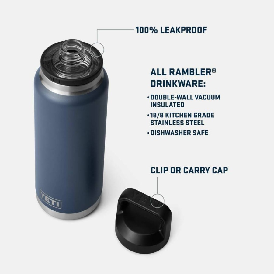 YETI Rambler 36 Oz Stainless Steel Water Bottle with Chug Cap - Vacuum Insulated, Leakproof, BPA-Free