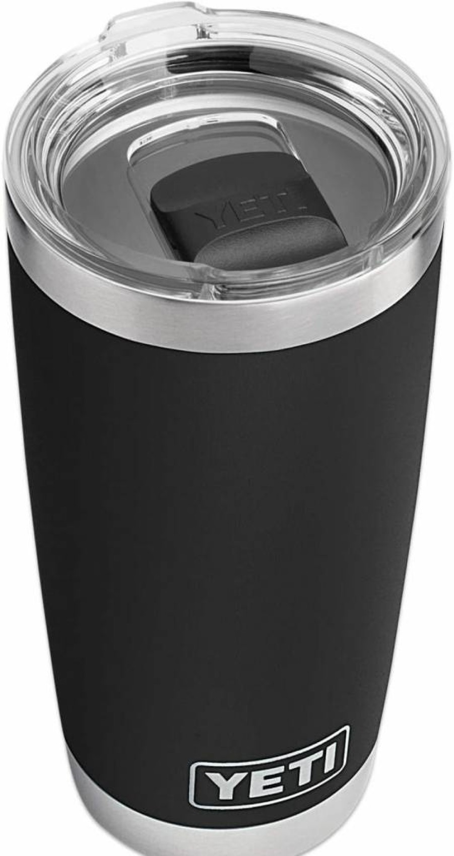 YETI Rambler 20 oz Tumbler with Cocktail Shaker Lid - Insulated Stainless Steel Travel Mug, Black