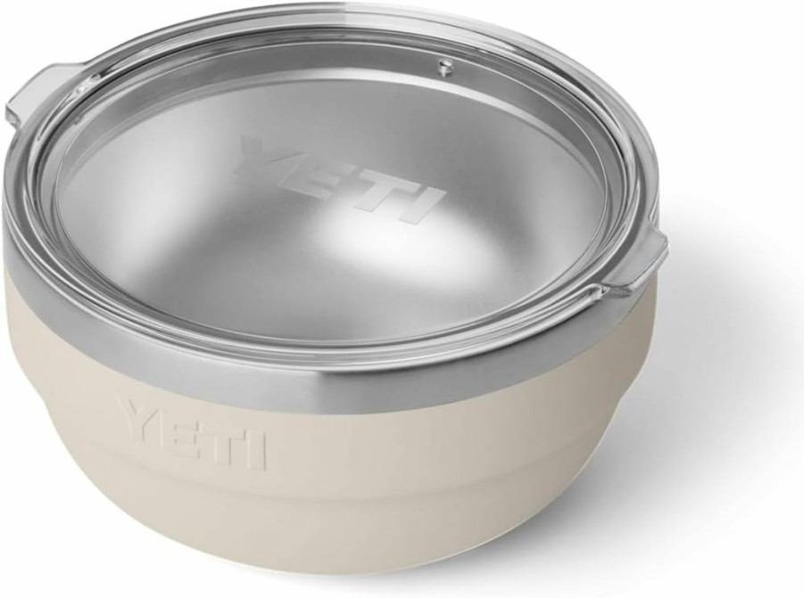 YETI Rambler 1 Quart Vacuum Insulated Stainless Steel Bowl with Lid - Stackable, Nestable, Cape Taupe