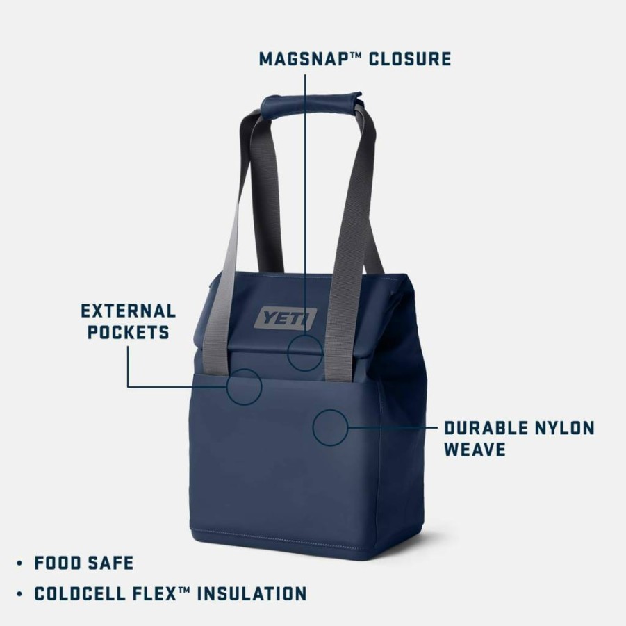 YETI Daytrip 14L Insulated Cooler Tote Bag - Black, Leakproof Lunch Bag for Work, Picnic & Beach