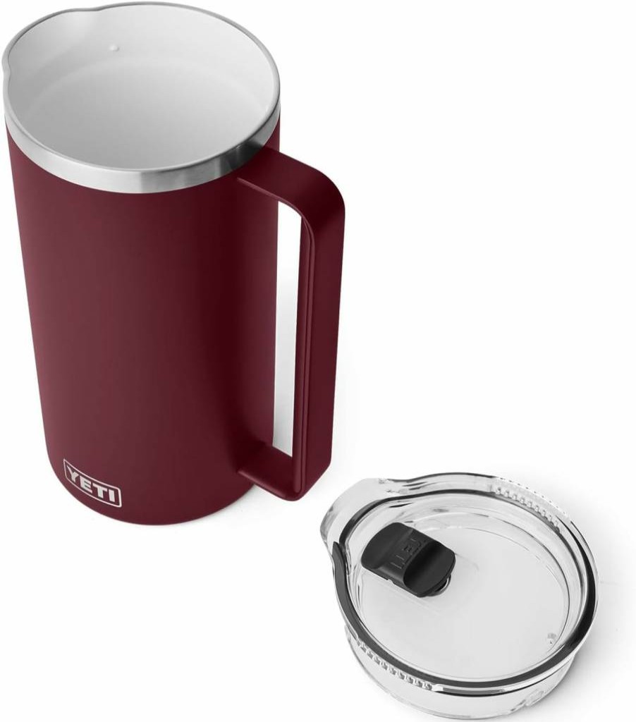 YETI Rambler 34 Oz Insulated Stainless Steel Pitcher with MagSlider Lid - Navy Blue, Leak-Proof, BPA-Free, Outdoor Drinkware for Home & Camping