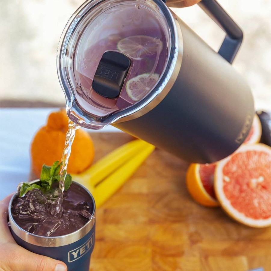 YETI Rambler 34 Oz Insulated Stainless Steel Pitcher with MagSlider Lid - Navy Blue, Leak-Proof, BPA-Free, Outdoor Drinkware for Home & Camping