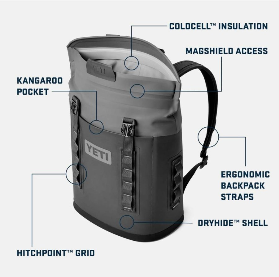 YETI Hopper M Series Backpack Cooler - MagShield Magnetic Closure, Soft-Sided Portable Cooler for Outdoor Adventures