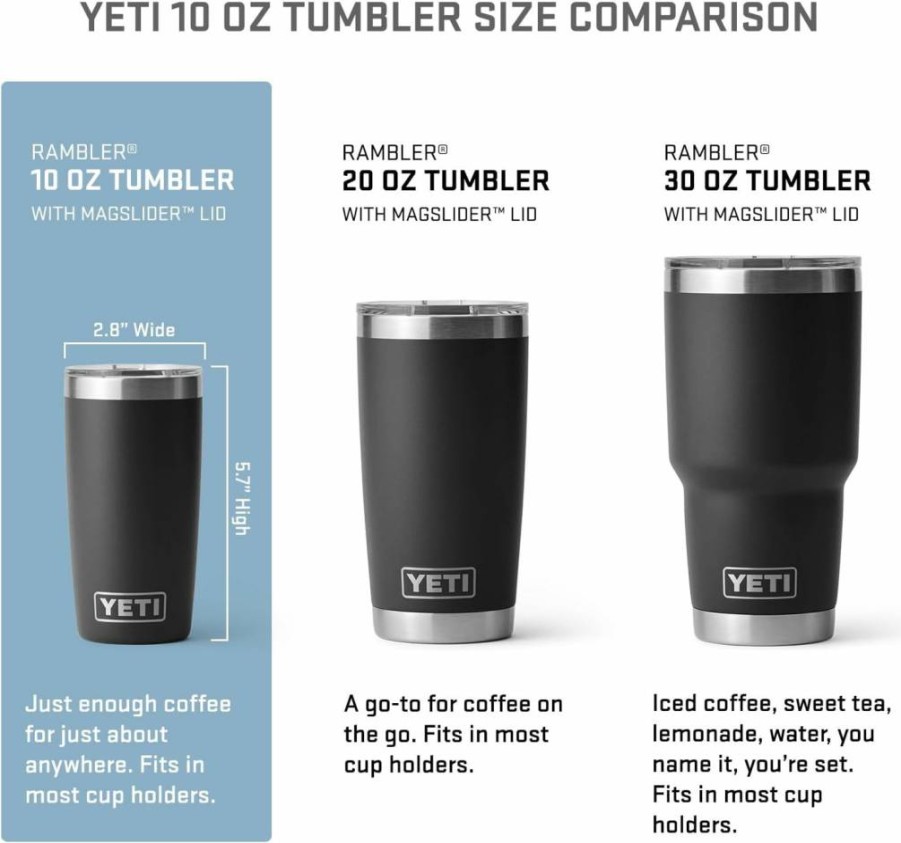YETI Rambler 10 Oz Stainless Steel Vacuum Insulated Tumbler with MagSlider Lid - Navy