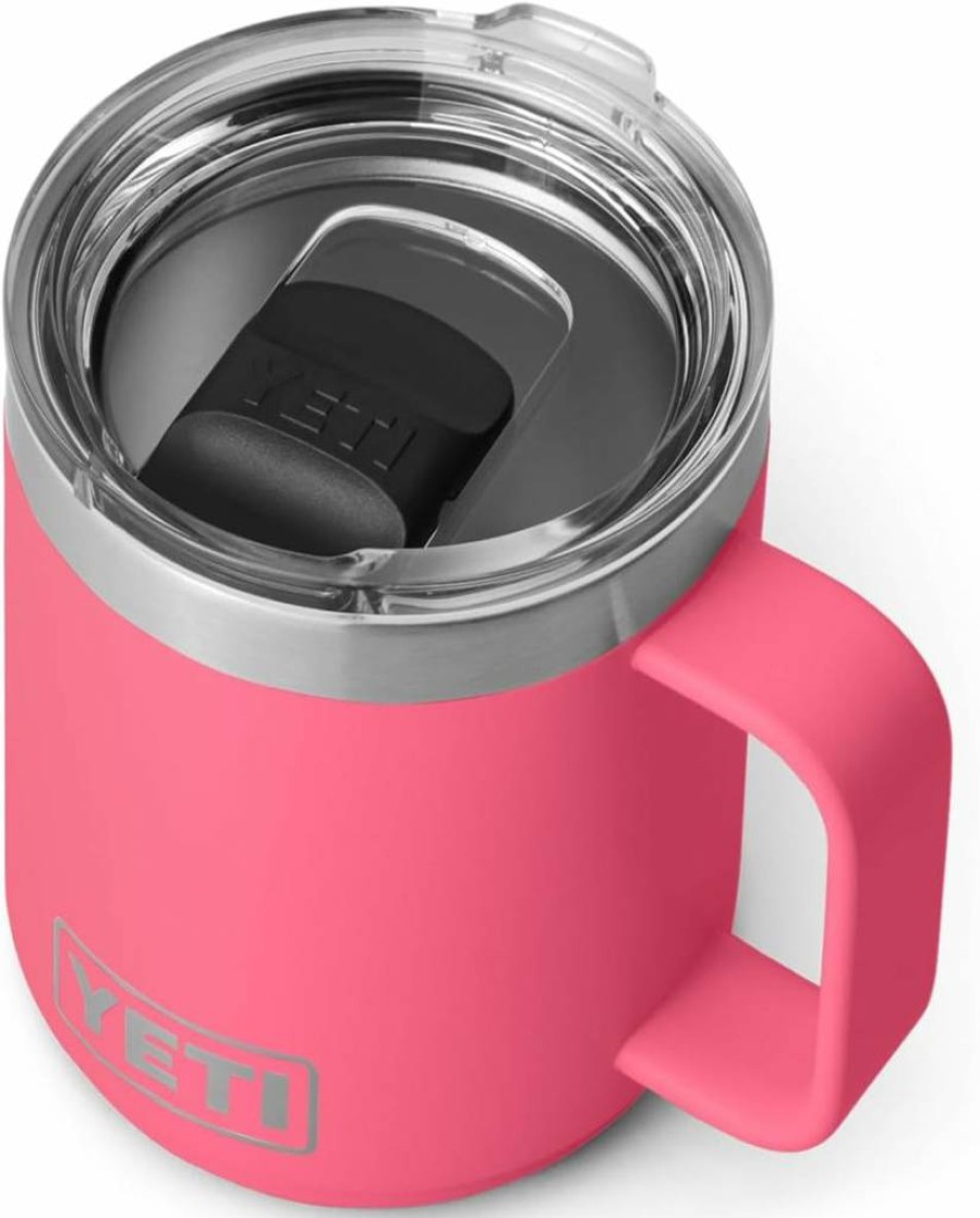 YETI Rambler 10 Oz Coffee Mugs (2-Pack) & 64 Oz French Press in Tropical Pink – Insulated Stainless Steel Set