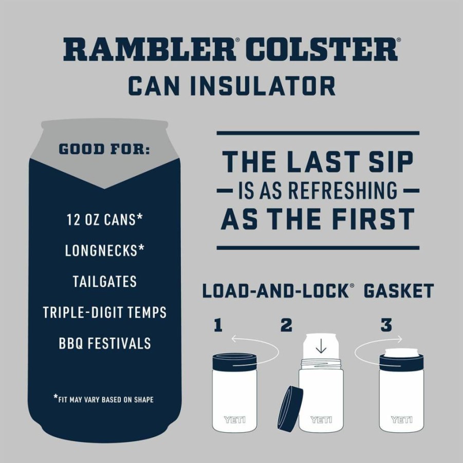 YETI Rambler 12 Oz. Colster Can Cooler - Insulated Stainless Steel Beer Can Holder for Standard 12 oz Cans, Perfect for Outdoor Activities