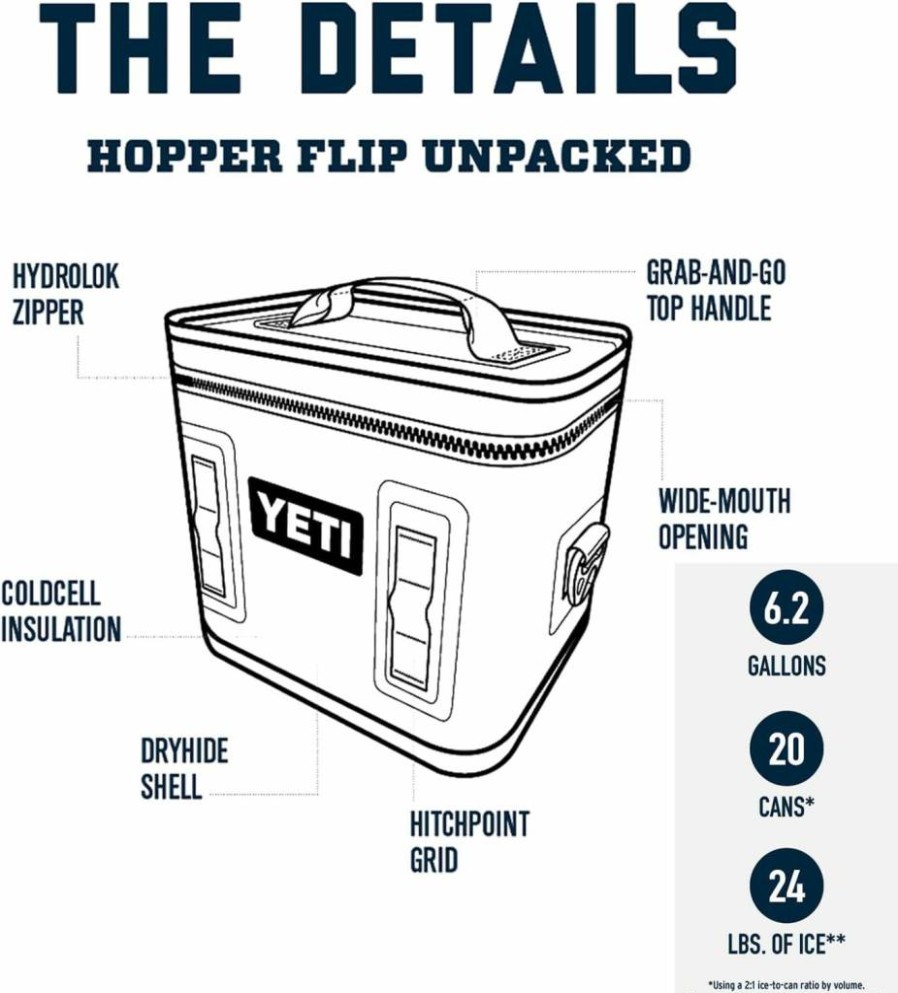 YETI Hopper Flip 18 Soft Cooler - Portable, Leakproof, Insulated Cooler for Outdoor Adventures