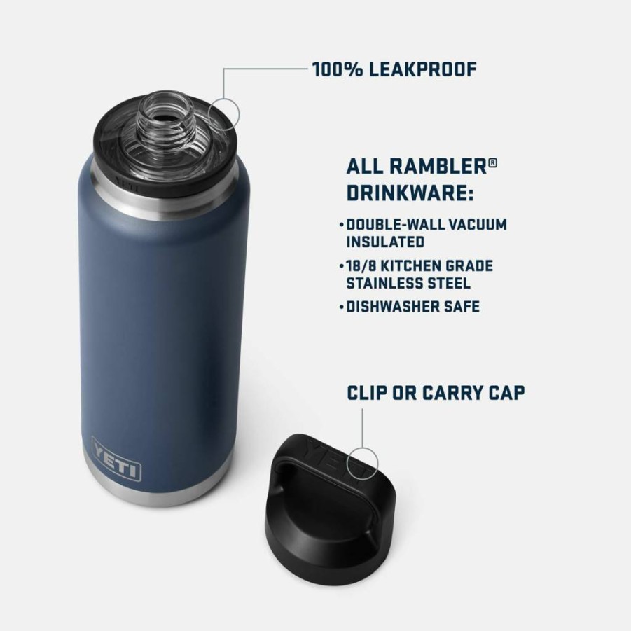 YETI Rambler 36 Oz Stainless Steel Water Bottle with Chug Cap - Vacuum Insulated, Leakproof, BPA-Free