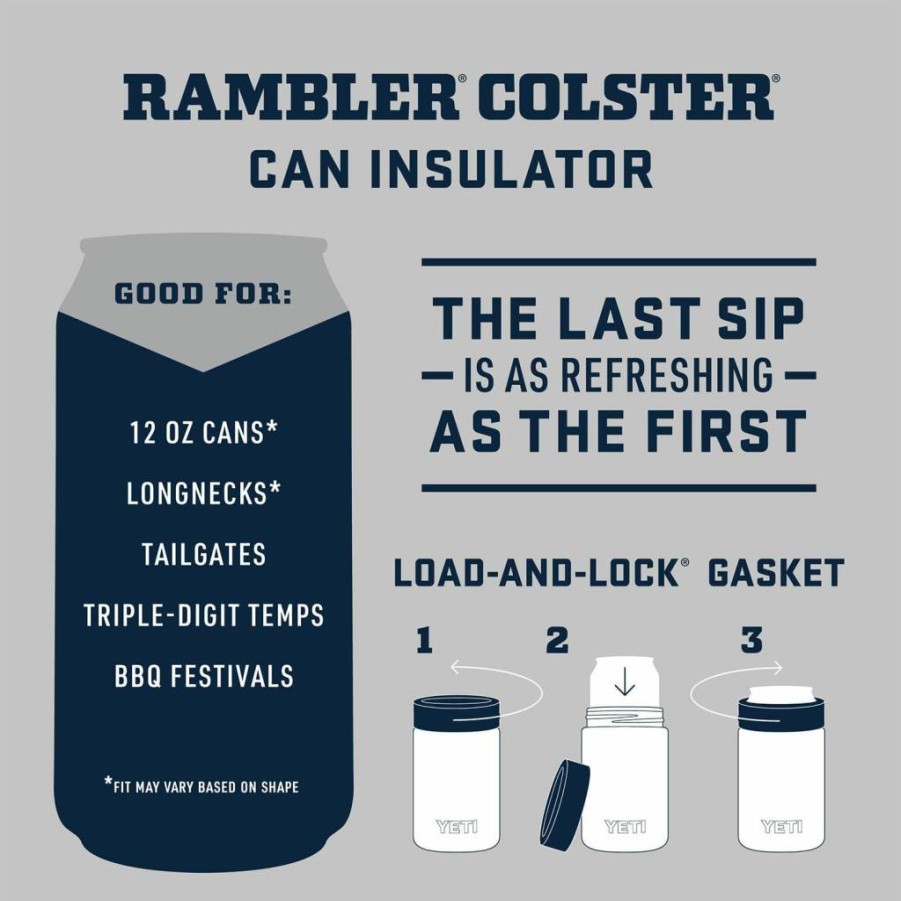 YETI Rambler 12 Oz Colster Can Cooler - Insulated Beverage Holder for Standard 12oz Cans