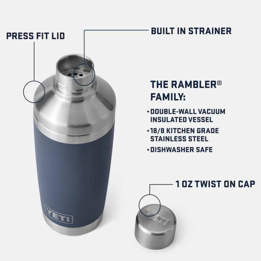 YETI Rambler 20oz Stainless Steel Vacuum Insulated Cocktail Shaker - Big Sky Blue