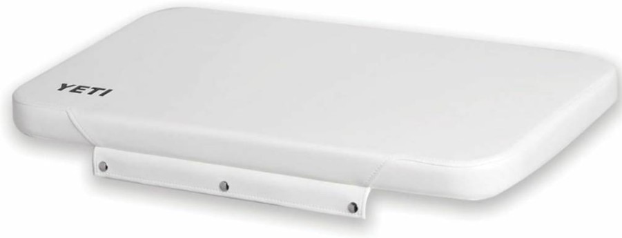 YETI Tundra Cooler Seat Cushion - Waterproof Marine Vinyl, Durable White Outdoor Cooler Accessory for Camping & Boating