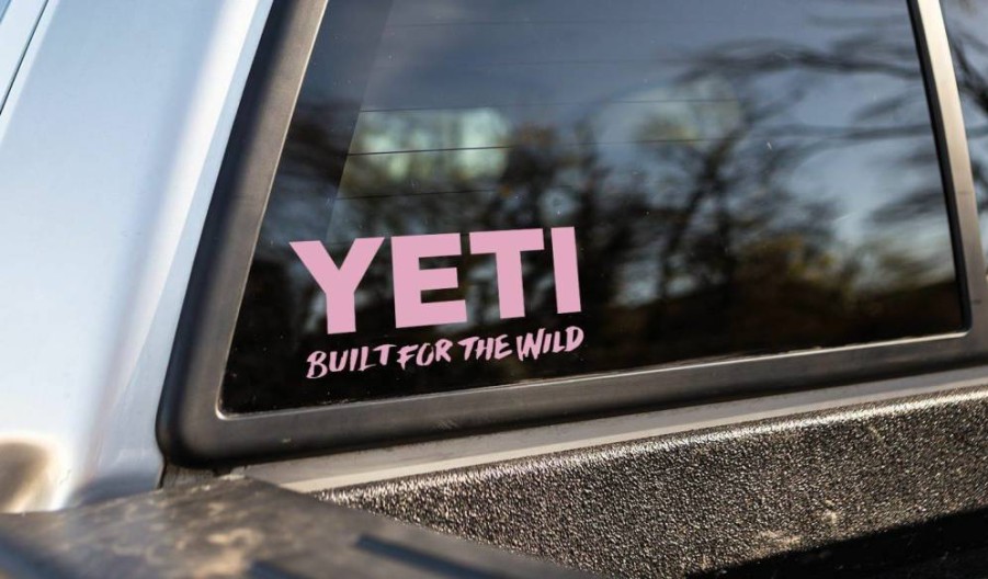 YETI Built For The Wild Car Window Decal - Premium Vinyl Sticker for Outdoor Enthusiasts
