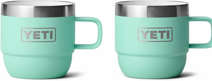 YETI Rambler 6 Oz Stainless Steel Vacuum Insulated Stackable Coffee Mug - 2 Pack, Double-Wall Insulation for Hot & Cold Drinks
