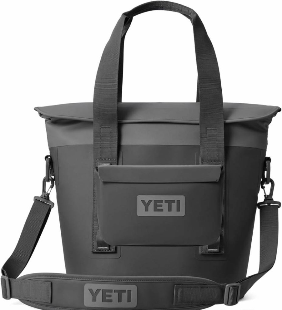 YETI Hopper M15 Portable Soft Cooler with 3L Sidekick Dry Storage Bag, Charcoal – Insulated Backpack Cooler Bundle for Camping, Beach & Outdoor Adventures