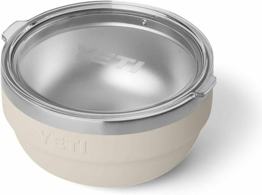 YETI Rambler 1 Quart Vacuum Insulated Stainless Steel Bowl with Lid, Stackable Nestable Design, Navy Blue Outdoor Dining