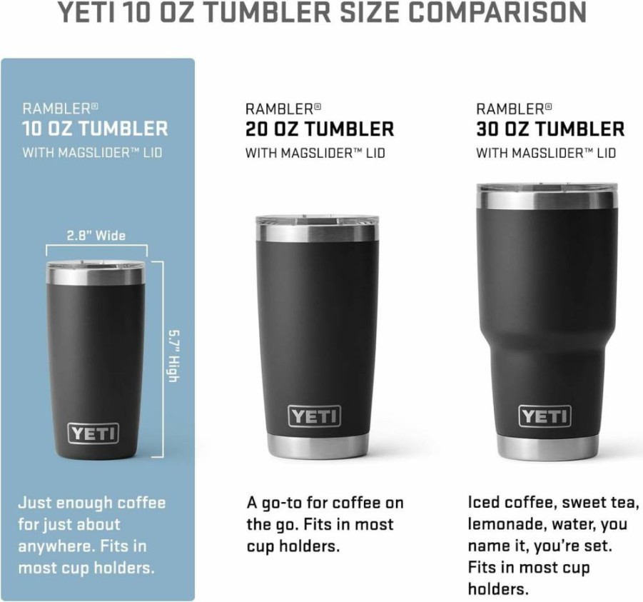 YETI Rambler 10 Oz Stainless Steel Tumbler with MagSlider Lid - Vacuum Insulated, Sandstone Pink