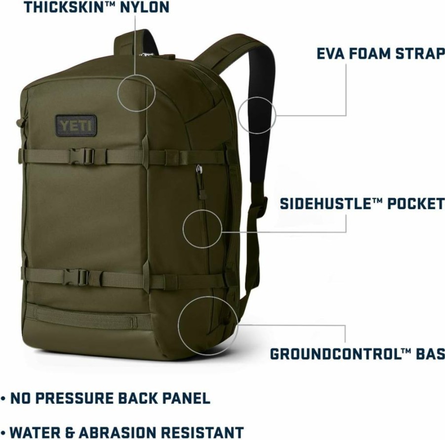 YETI Crossroads Backpack - Durable, Water-Resistant Hiking & Travel Backpack for Outdoor Adventures