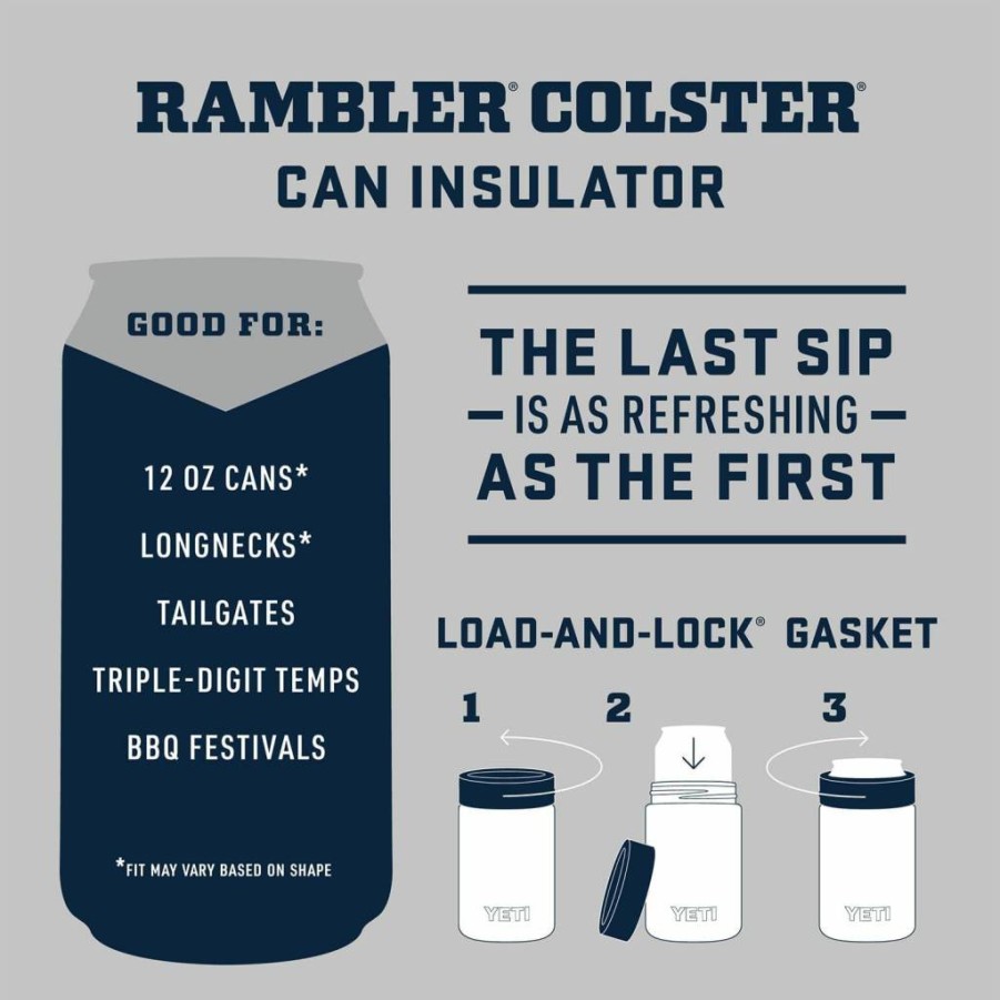 YETI Rambler 12 Oz Colster Can Cooler - Insulated Beer Can Holder for Standard 12 oz Cans, Stainless Steel, Portable & Durable Design