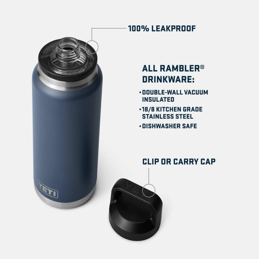 YETI Rambler 36 Oz Stainless Steel Water Bottle with Chug Cap - Vacuum Insulated, Leakproof, BPA-Free