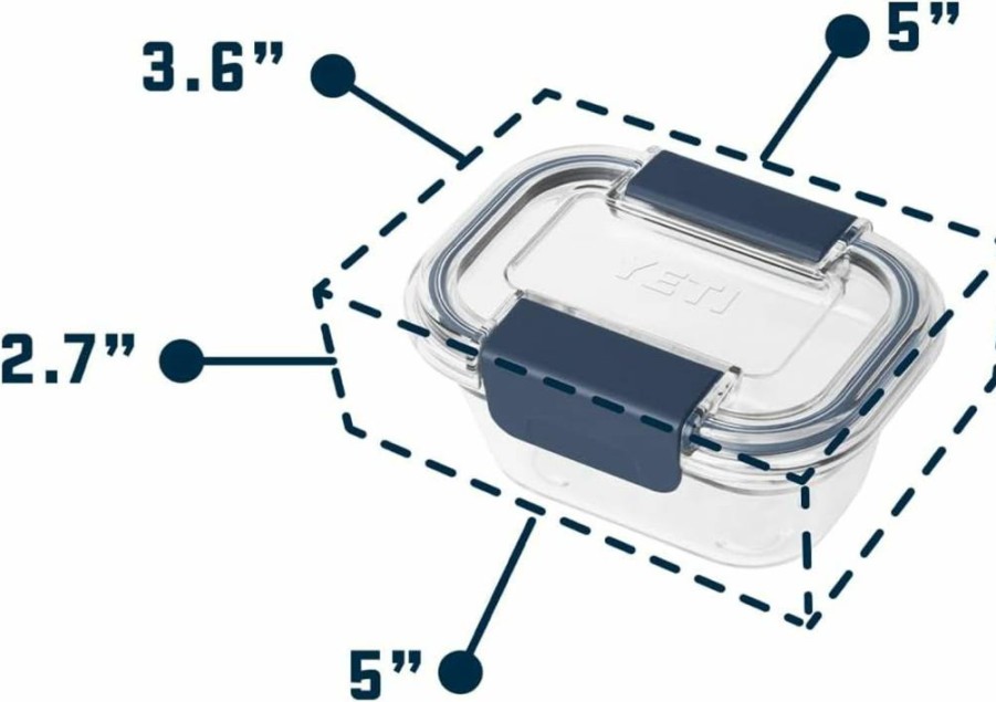 YETI Airtight Food Storage Container with Locking Lid, BPA-Free, Microwave, Freezer & Dishwasher Safe, Leakproof for Cooler & Thin Ice