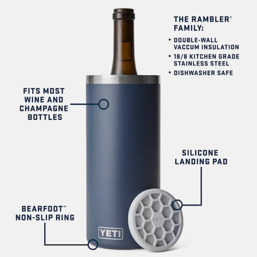 YETI Rambler Wine Chiller – Insulated Stainless Steel Bottle Cooler for Most Wine Bottles