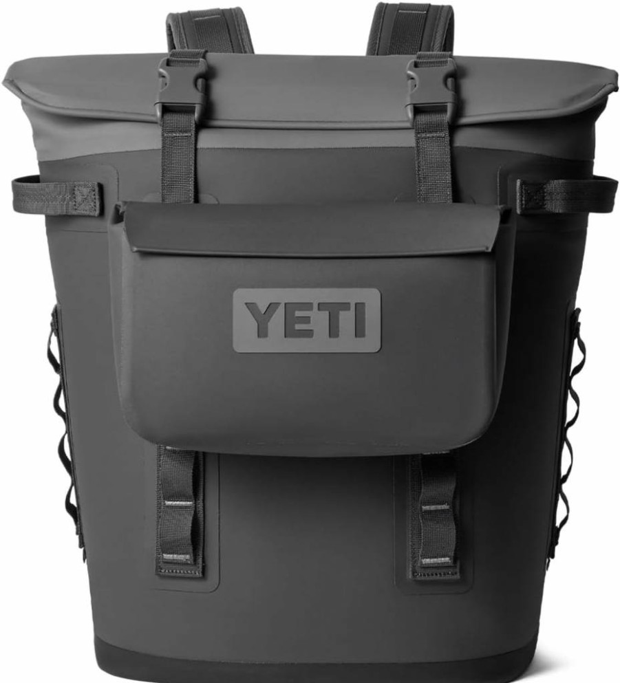 YETI Hopper M20 Soft Cooler with 3L Sidekick Dry Storage Pouch, Portable Backpack Cooler, Charcoal Gray, Insulated Cooler Bag for Camping, Beach, and Outdoor Adventures