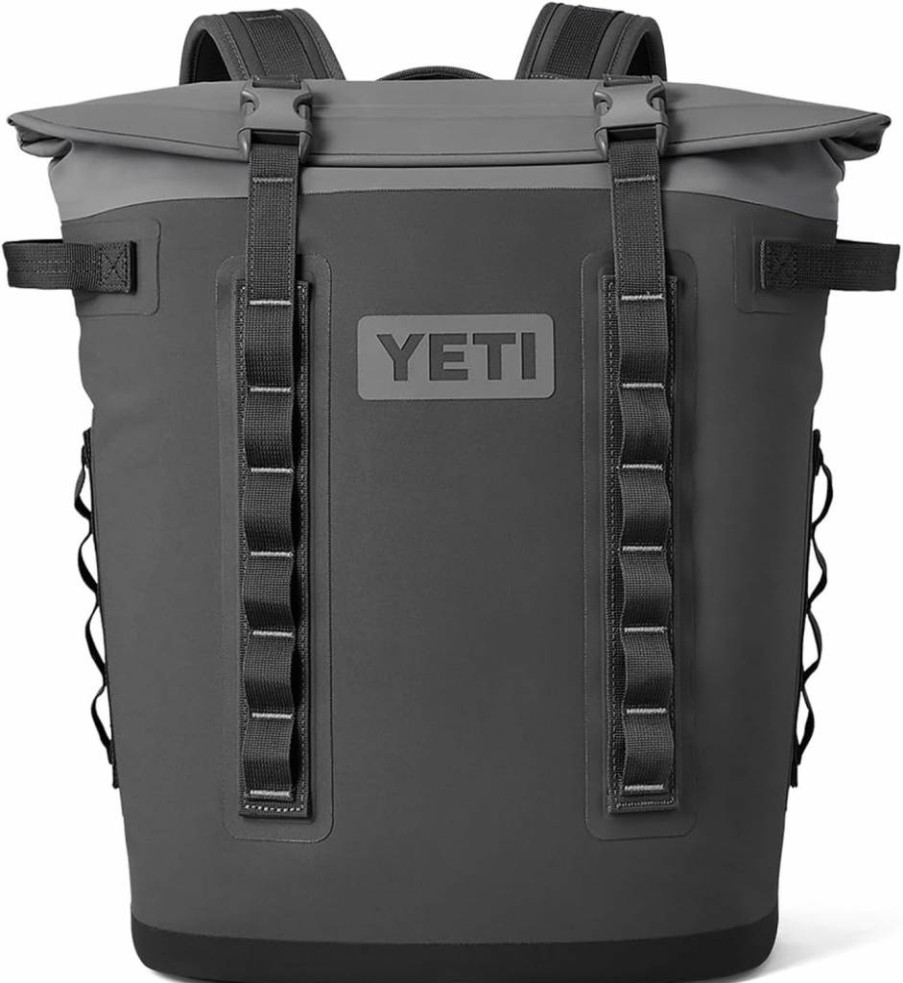 YETI Hopper M20 Soft Cooler with 3L Sidekick Dry Storage Pouch, Portable Backpack Cooler, Charcoal Gray, Insulated Cooler Bag for Camping, Beach, and Outdoor Adventures