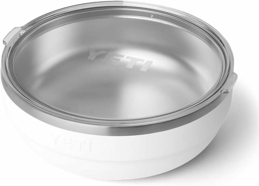 YETI Rambler 0.7 Quart Vacuum Insulated Stainless Steel Bowl with Lid - Stackable, Nestable, Papaya Color
